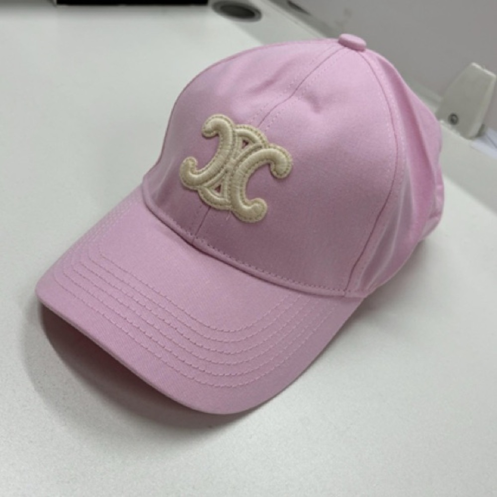 Celine pink baseball cap